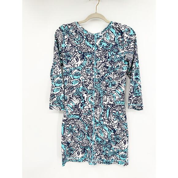 Lilly Pulitzer Blue Floral Juliet Mini Dress Size S - Picture 4 of 6